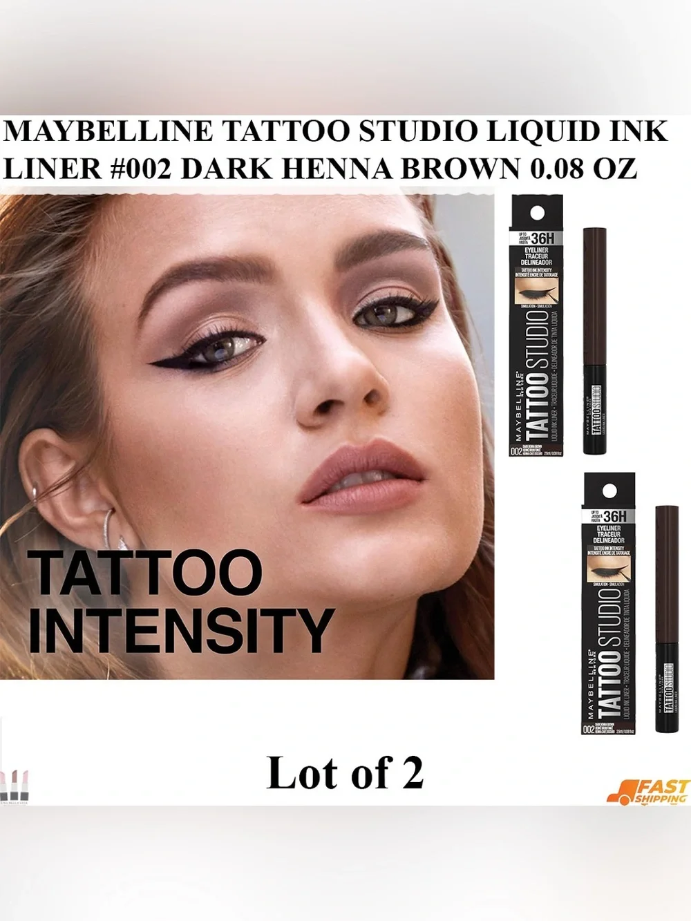 Maybelline Tattoo Studio Liquid Eyeliner — Dark Henna Brown